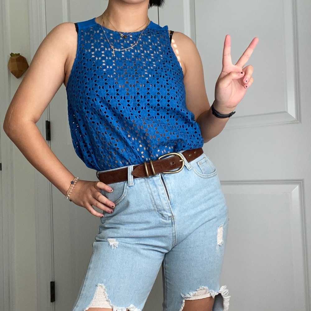 Madewell Eyelet Trapeze Tank